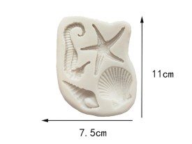 Molde silicona 4 animales marinos 